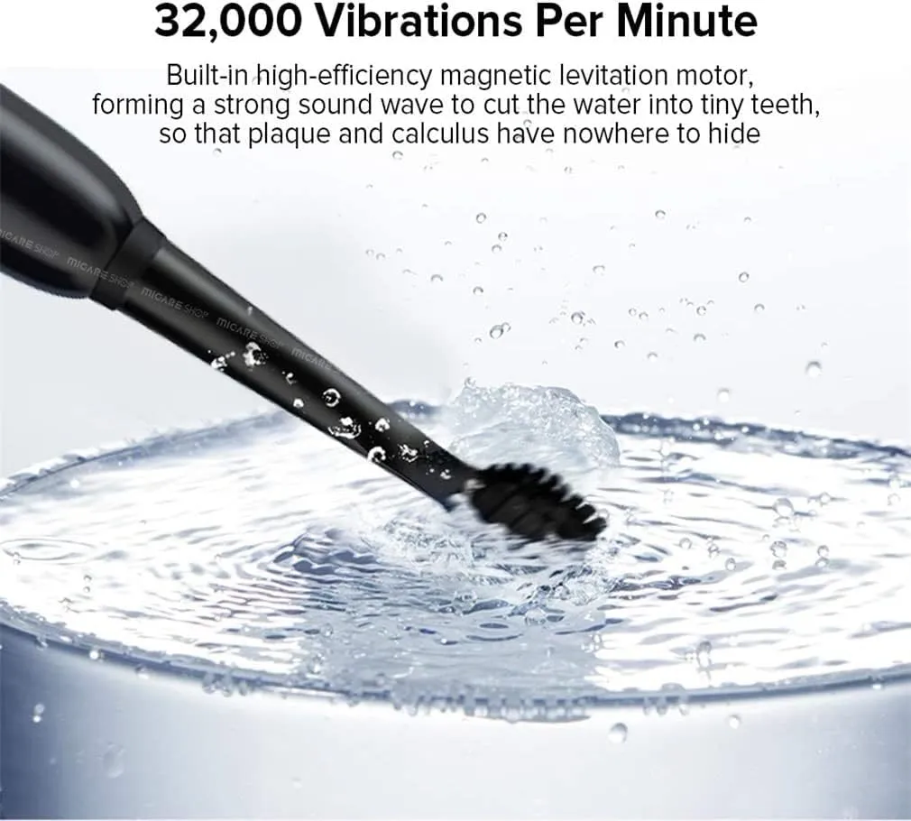 JYYBN Electric Toothbrush, Ultrasonic Electric Toothbrush USB Rechargeable Toothbrush Adult Electronic Washable Whitening Tooth Brush (Color : Black)