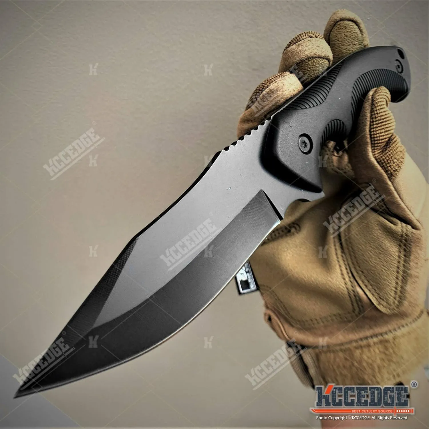KCCEDGE BEST CUTLERY SOURCE Tactical Knife Hunting Knife Survival Knife 9" Full Tang Fixed Blade Knives Camping Accessories Camping Gear Survival Kit Survival Gear and Equipment Tactical Gear 80213