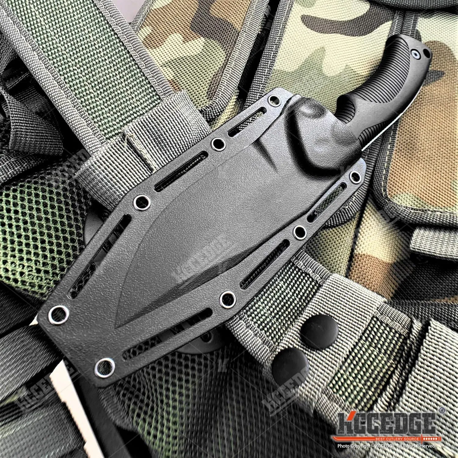 KCCEDGE BEST CUTLERY SOURCE Tactical Knife Hunting Knife Survival Knife 9" Full Tang Fixed Blade Knives Camping Accessories Camping Gear Survival Kit Survival Gear and Equipment Tactical Gear 80213
