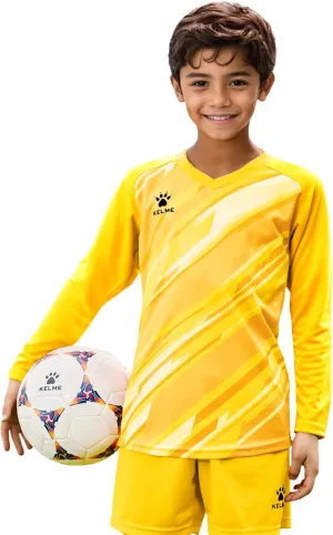KELME Kids Goalie Shirt,Goalkeeper Jersey Padded Long Sleeve Soccer Football Training Uniform for Boys Girls
