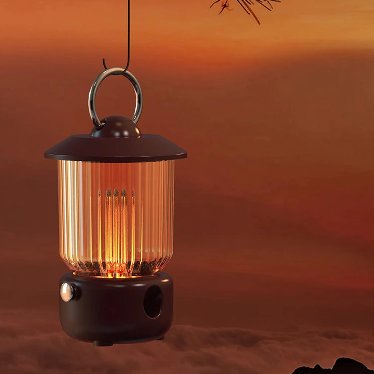 Kerosene Lamp Style Humidifier - Multi-function Ambience Desktop USB Wireless Camping Light Mini Humidifier
