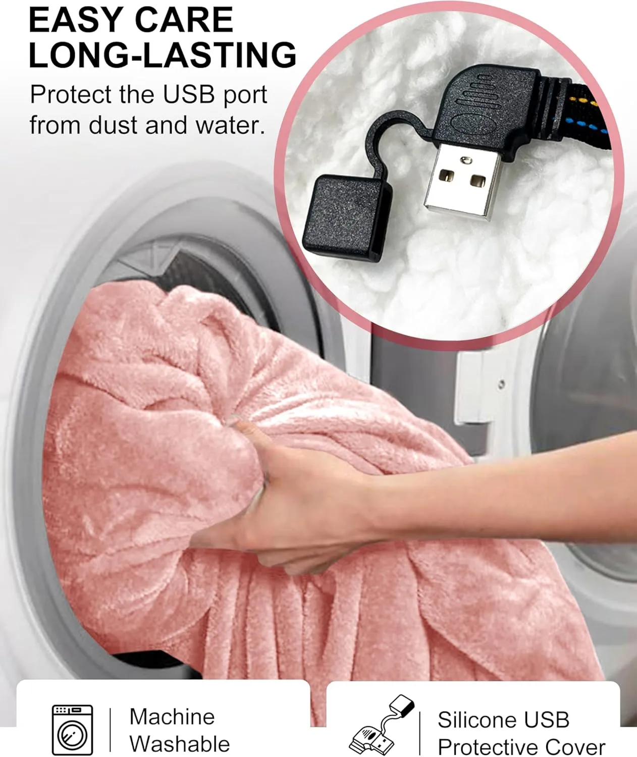 KFUBUO Heated Electric Wearable Blanket Throw Battery Operated Portable USB Cordless Outdoor Hoodie Sweatshirt