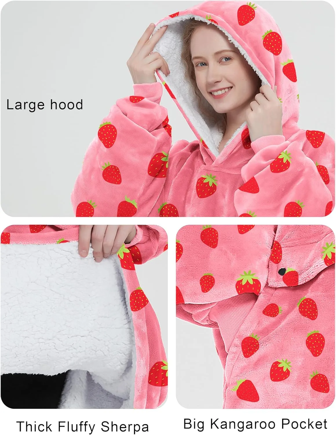 KFUBUO Heated Electric Wearable Blanket Throw Battery Operated Portable USB Cordless Outdoor Hoodie Sweatshirt