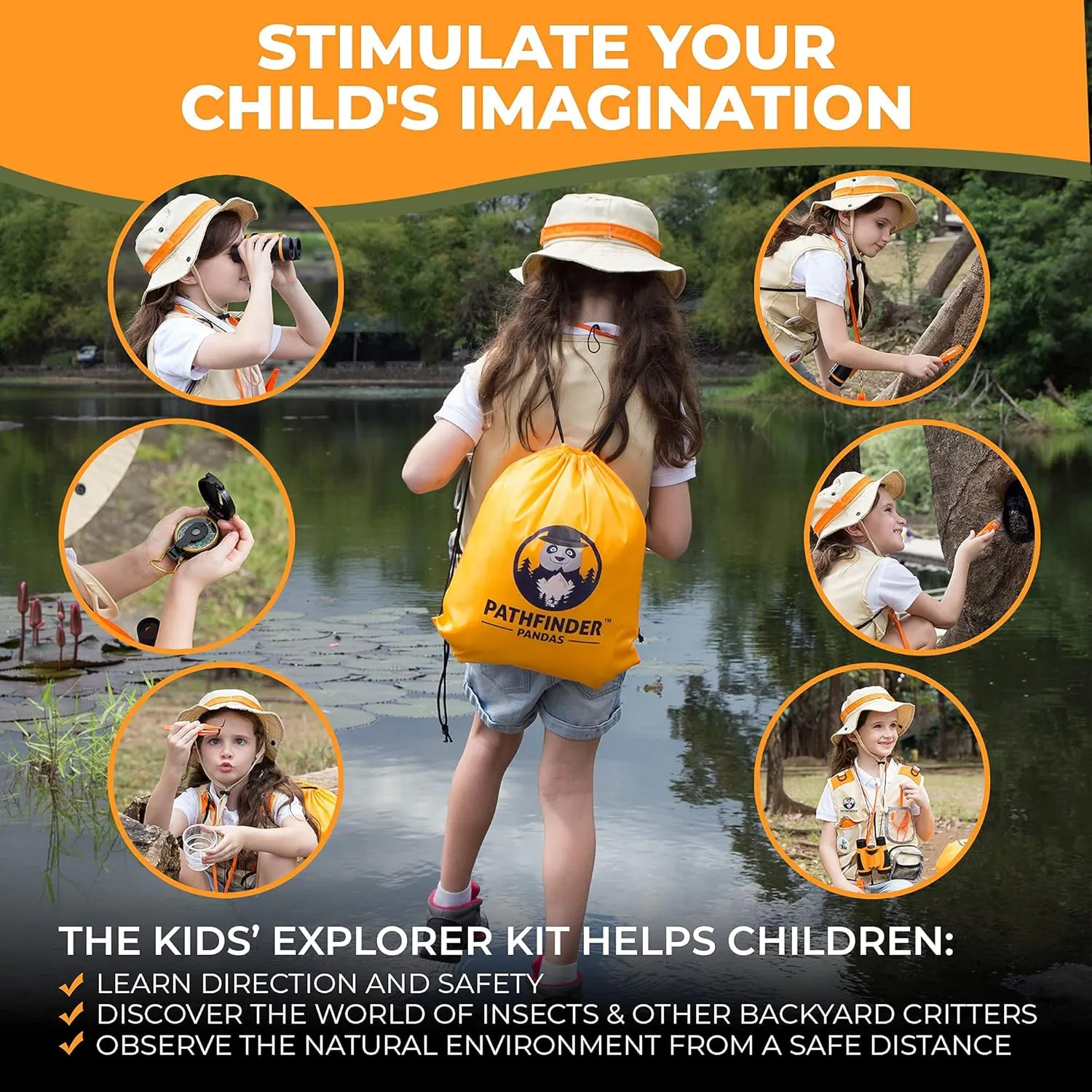 Kids Explorer Kit with Safari Vest & Hat for 3-12 Year Old Boys & Girls - Safari Costume & Dress Up as Zoo Keeper, Paleontologist - Giftable Outdoor Adventure Kit for Kids   Adventure Book