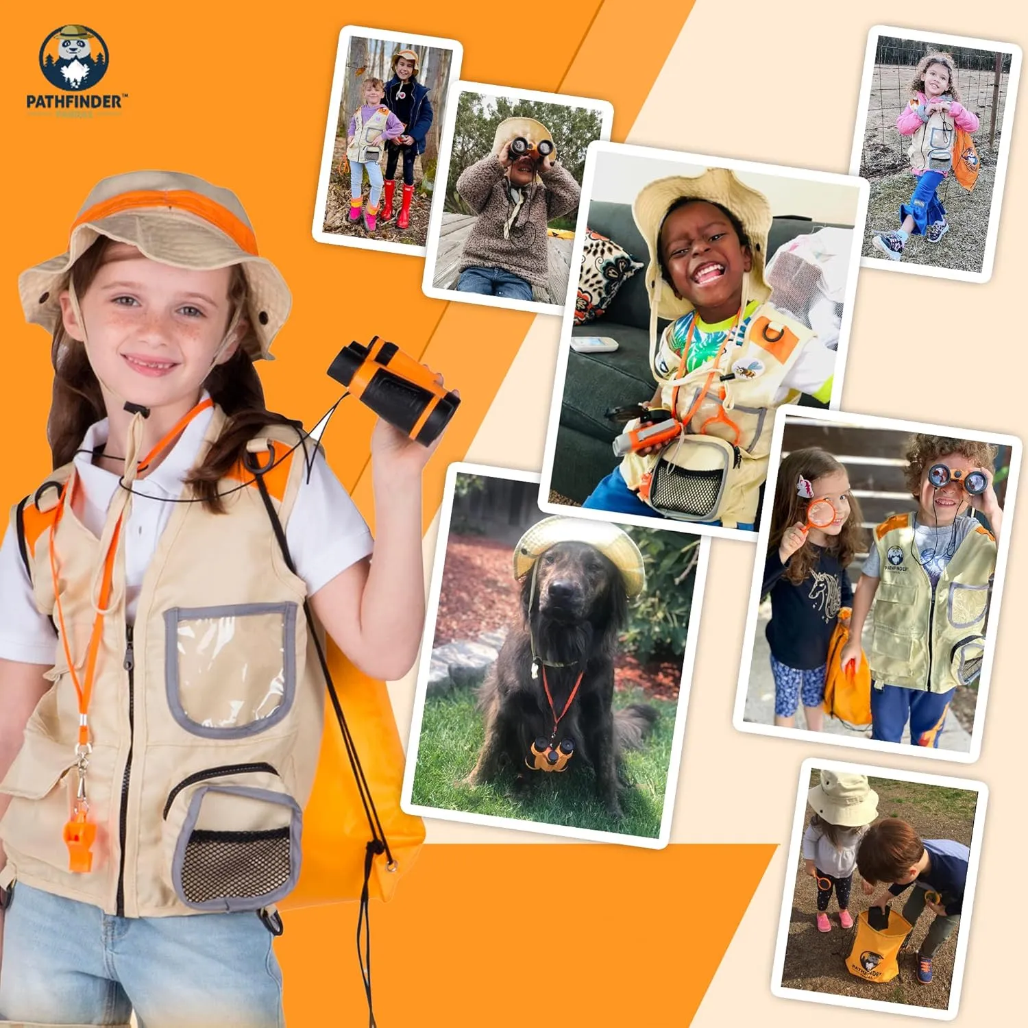 Kids Explorer Kit with Safari Vest & Hat for 3-12 Year Old Boys & Girls - Safari Costume & Dress Up as Zoo Keeper, Paleontologist - Giftable Outdoor Adventure Kit for Kids   Adventure Book