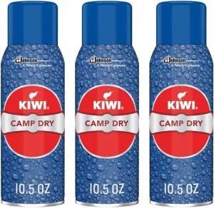 KIWI Camp Dry Water Repellent Performance Fabric Protector, 10.5 oz 3 Pack