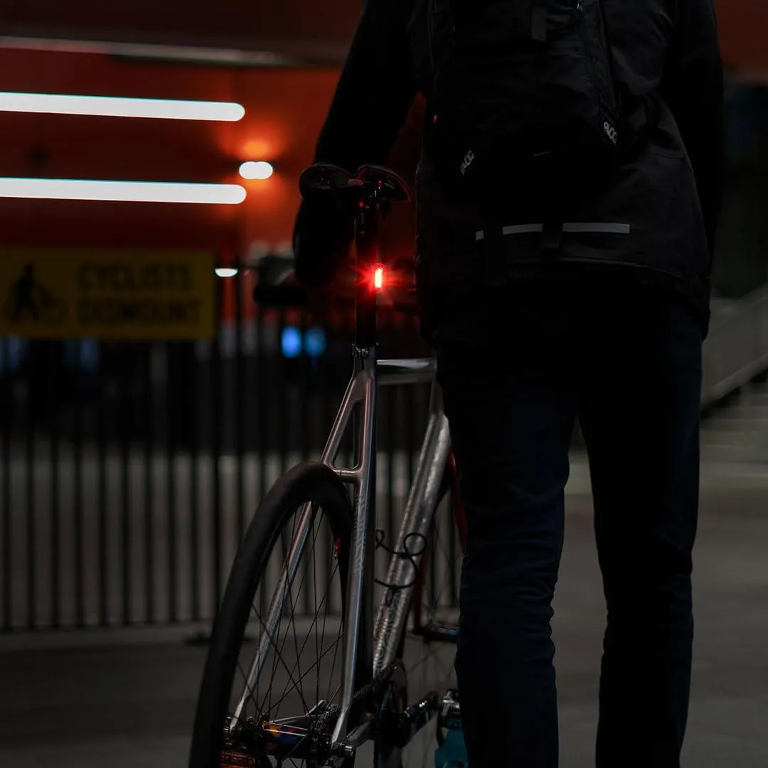 Knog Frog Bike Tail Light - 20 Lumen Rear Bike Light with Flexible Mount, 9 Modes, IP65 Water-Resistant, USB-C Rechargeable, Curved Lens, 20g Lightweight Bike Rear Light