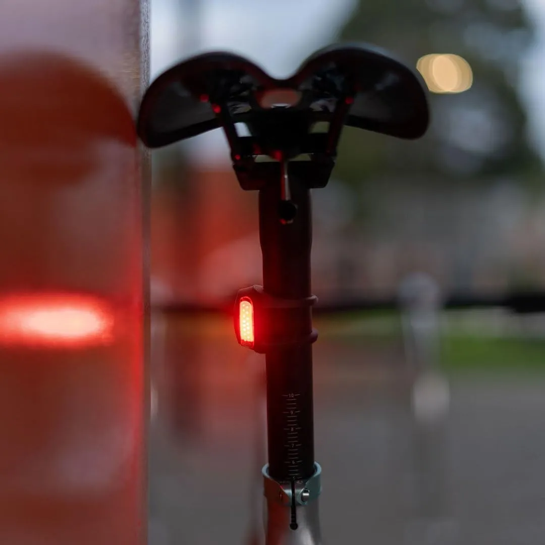Knog Frog Bike Tail Light - 20 Lumen Rear Bike Light with Flexible Mount, 9 Modes, IP65 Water-Resistant, USB-C Rechargeable, Curved Lens, 20g Lightweight Bike Rear Light