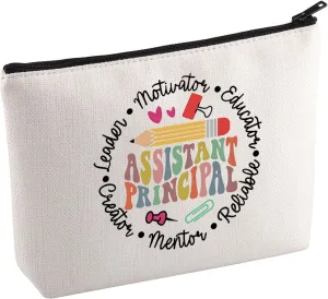 KUIYAI Assistant Principal Appreciation Makeup Bag Principal Toiletry Bag Administrator Gift Vice Principal Gift Teacher Day Gift (AssistantPrincipal Mup)