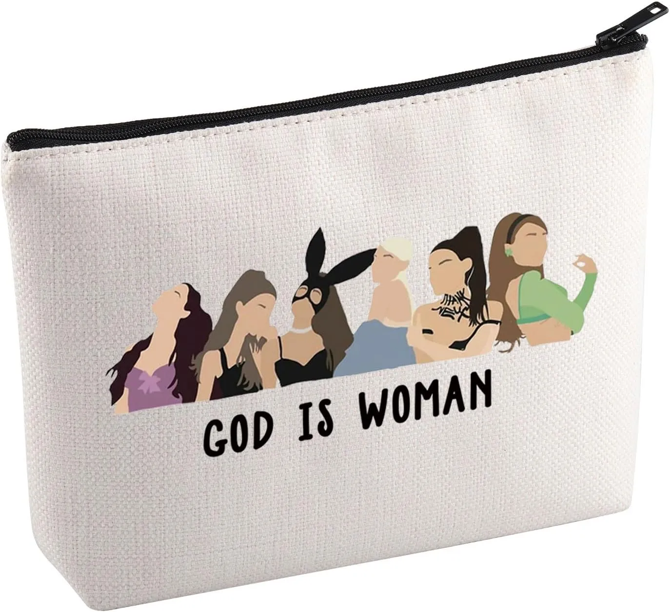 KUIYAI Singer Merchandise Cosmetic Bag God Is Woman Album Makeup Bag Pop Music Lovers Gift Song Gift Pop Singer Toiletry Bag For Fans (GodIsWomanMakeup)