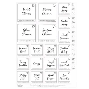 Label Lane Label Set - Heart Square Edge