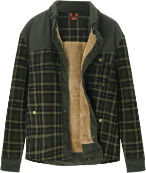 LCMTWX Mens Flannel Jacket And Autumn Plaid Print Lapel Button Down Pocket Long Sleeve Shirt Men Plus Size Big&Tall Mens