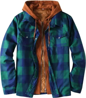 LCMTWX Mens Flannel Jacket And Autumn Plaid Print Lapel Button Down Pocket Long Sleeve Shirt Men Plus Size Big&Tall Mens