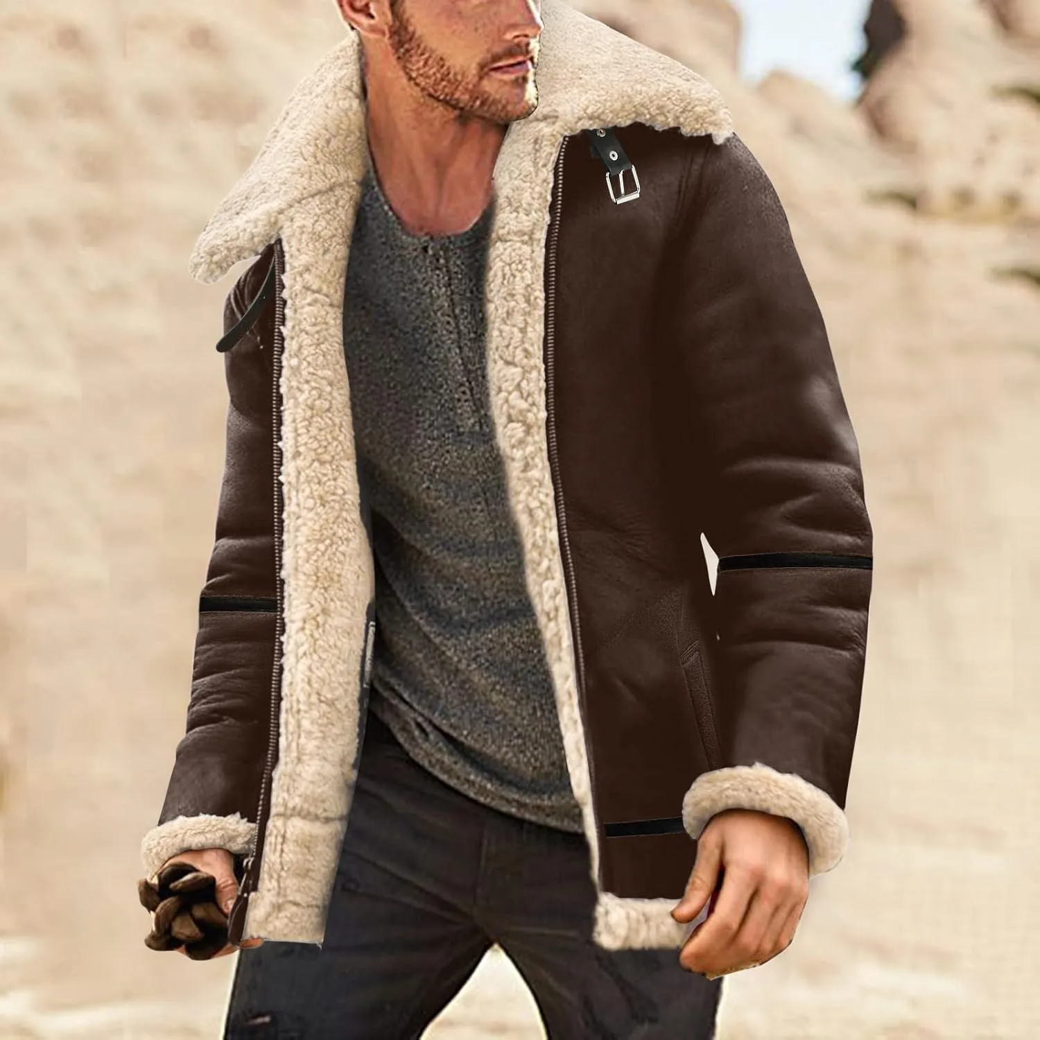 LCMTWX Mens Winter Coats Winter Jacket Coat Leisure Plus Size Hat Zip Pocket Cotton-Padded Warm Soft Hooded Jacket Mens