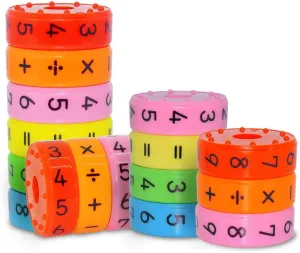 Learning Toys Math Toy Montessori Preschool Learning Educational Counting Game Numbers and Symbols Math Skills Colorful Fridge Kindergarden Educational Tools Math Blocks Great Gift for Kids