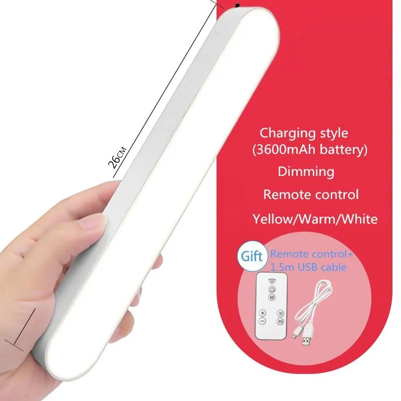 LED eye protection night light wireless touch dimming USB reading lamp bedroom living room cabinet bathroom lighting table lamps