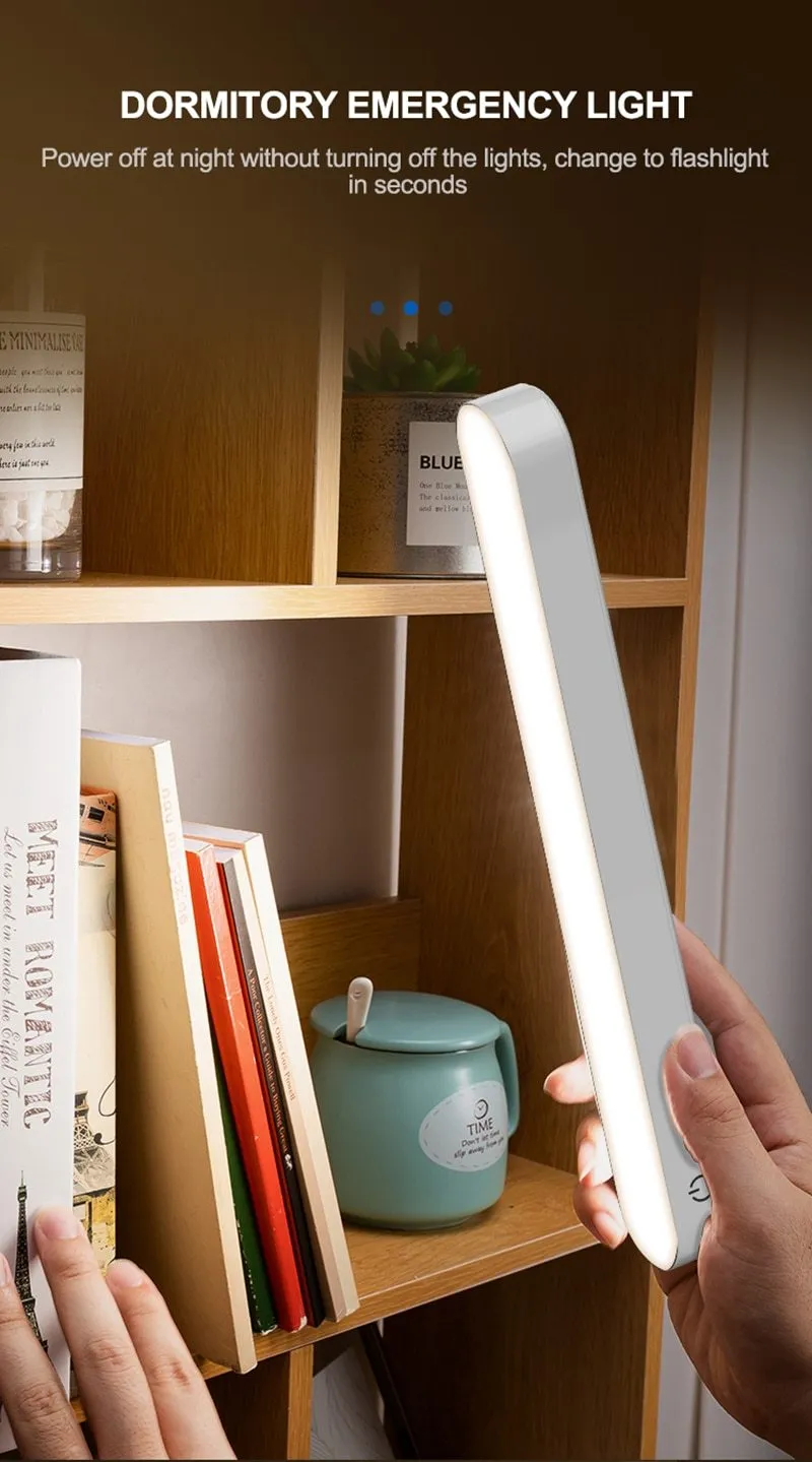 LED eye protection night light wireless touch dimming USB reading lamp bedroom living room cabinet bathroom lighting table lamps