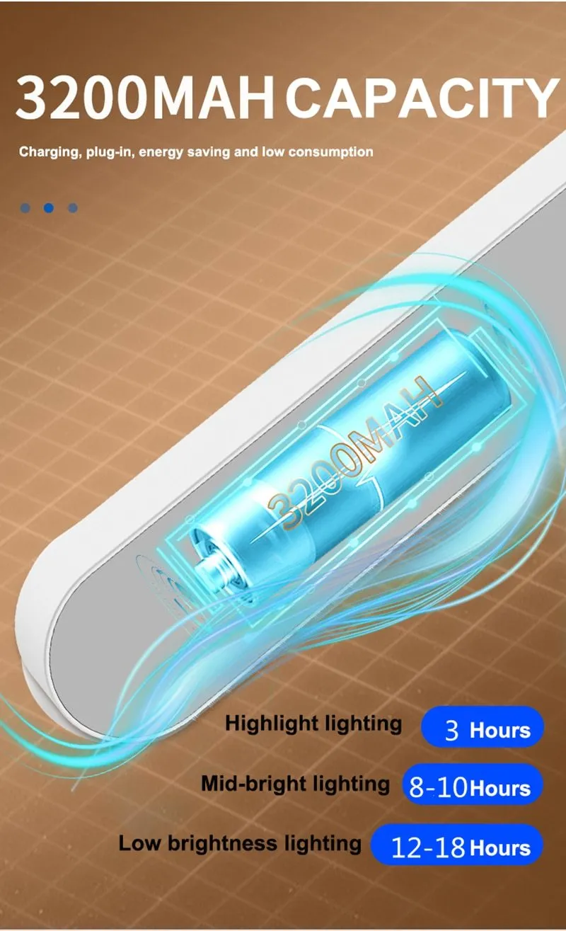 LED eye protection night light wireless touch dimming USB reading lamp bedroom living room cabinet bathroom lighting table lamps
