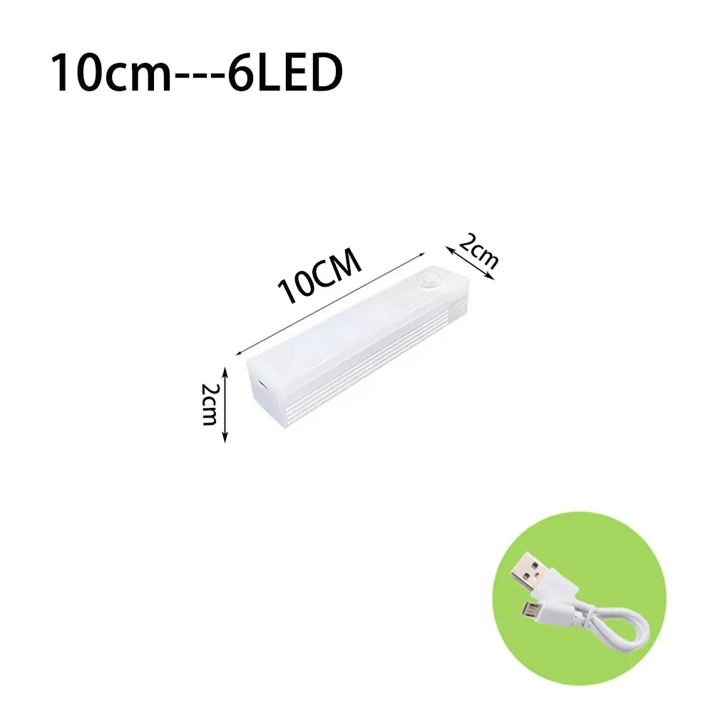 LED Motion Sensor Light, Wireless Rechargeable Type C Night Light for Cabinets, Wardrobes, and Staircases
