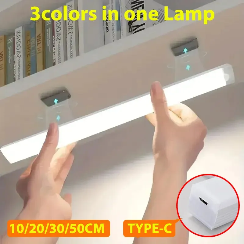LED Motion Sensor Light, Wireless Rechargeable Type C Night Light for Cabinets, Wardrobes, and Staircases