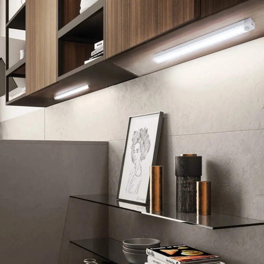 LED Motion Sensor Light, Wireless Rechargeable Type C Night Light for Cabinets, Wardrobes, and Staircases