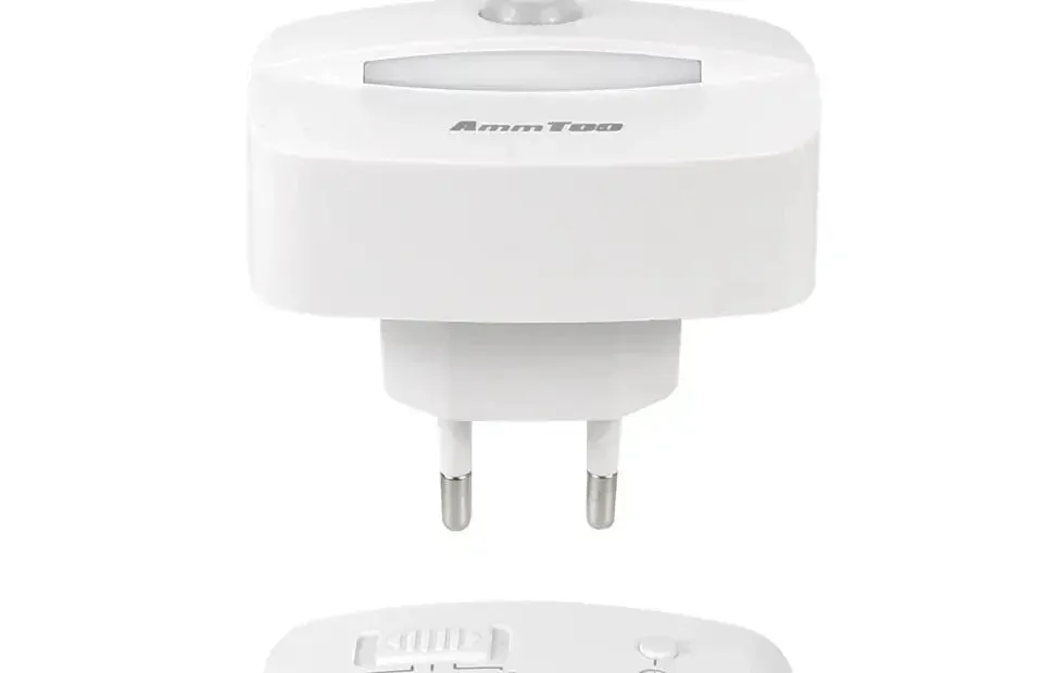 LED Motion Sensor Night Light EU/US Plug, Dimmable Wall Lamp for Bedroom, Toilet, Hallway, Kitchen, Kids