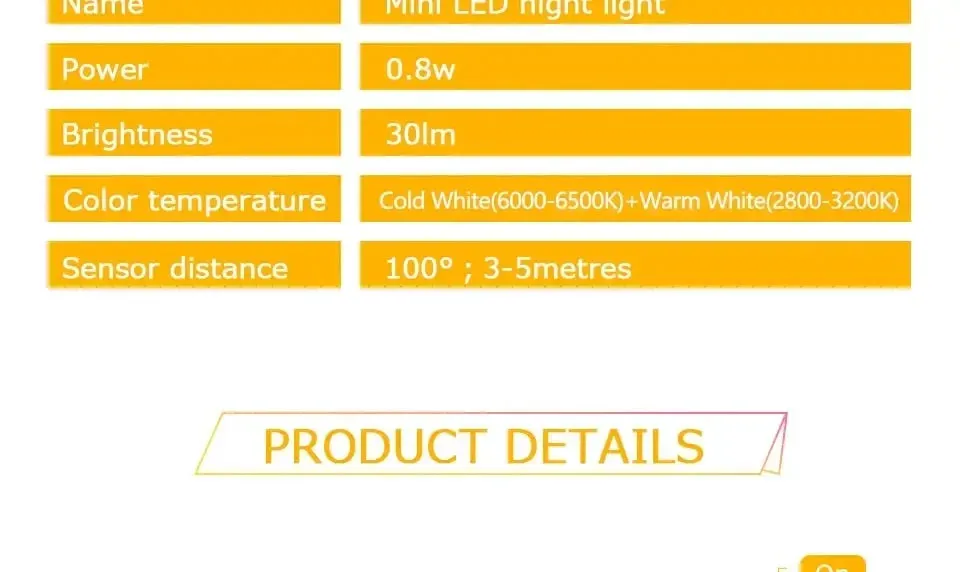 LED Motion Sensor Night Light EU/US Plug, Dimmable Wall Lamp for Bedroom, Toilet, Hallway, Kitchen, Kids