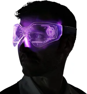 Led Visor Glasses for Adult with 7 Colors and 4 Modes Rechargeable Light Up Glasses perfect for Festivals,Party,Gift,Dance,Show