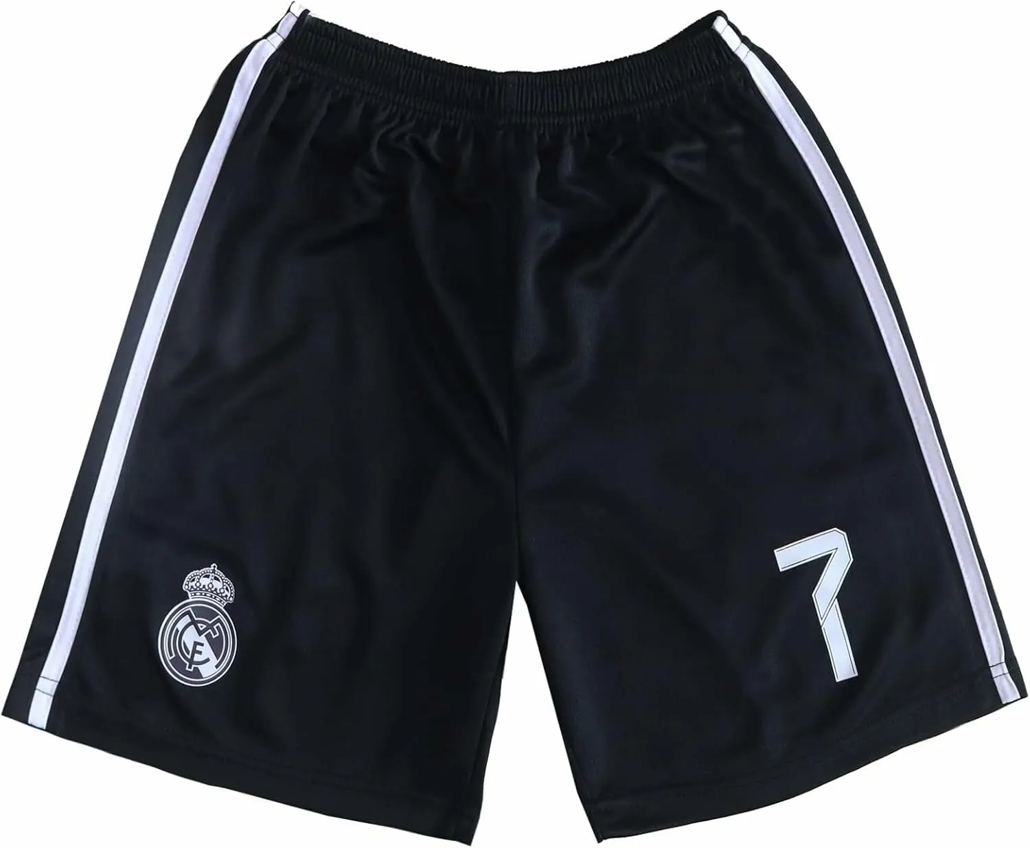 LeenBD No #7 Madrid Black Dragoon Special Edition Kids Soccer Jersey Kit Shorts Socks Set Youth Sizes