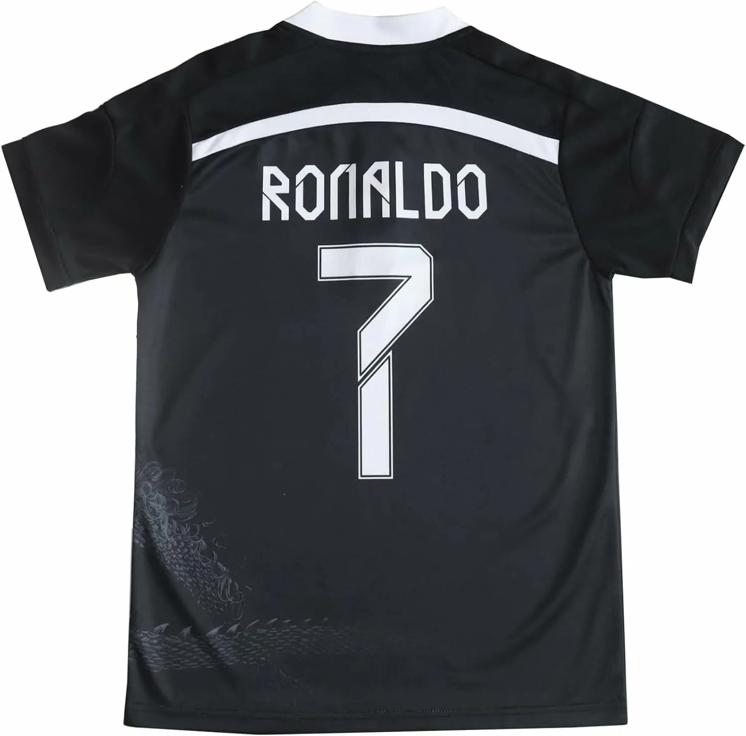 LeenBD No #7 Madrid Black Dragoon Special Edition Kids Soccer Jersey Kit Shorts Socks Set Youth Sizes