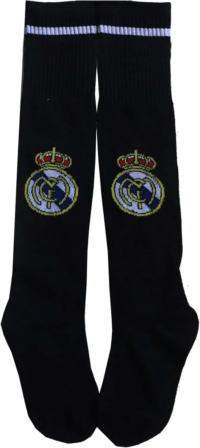 LeenBD No #7 Madrid Black Dragoon Special Edition Kids Soccer Jersey Kit Shorts Socks Set Youth Sizes