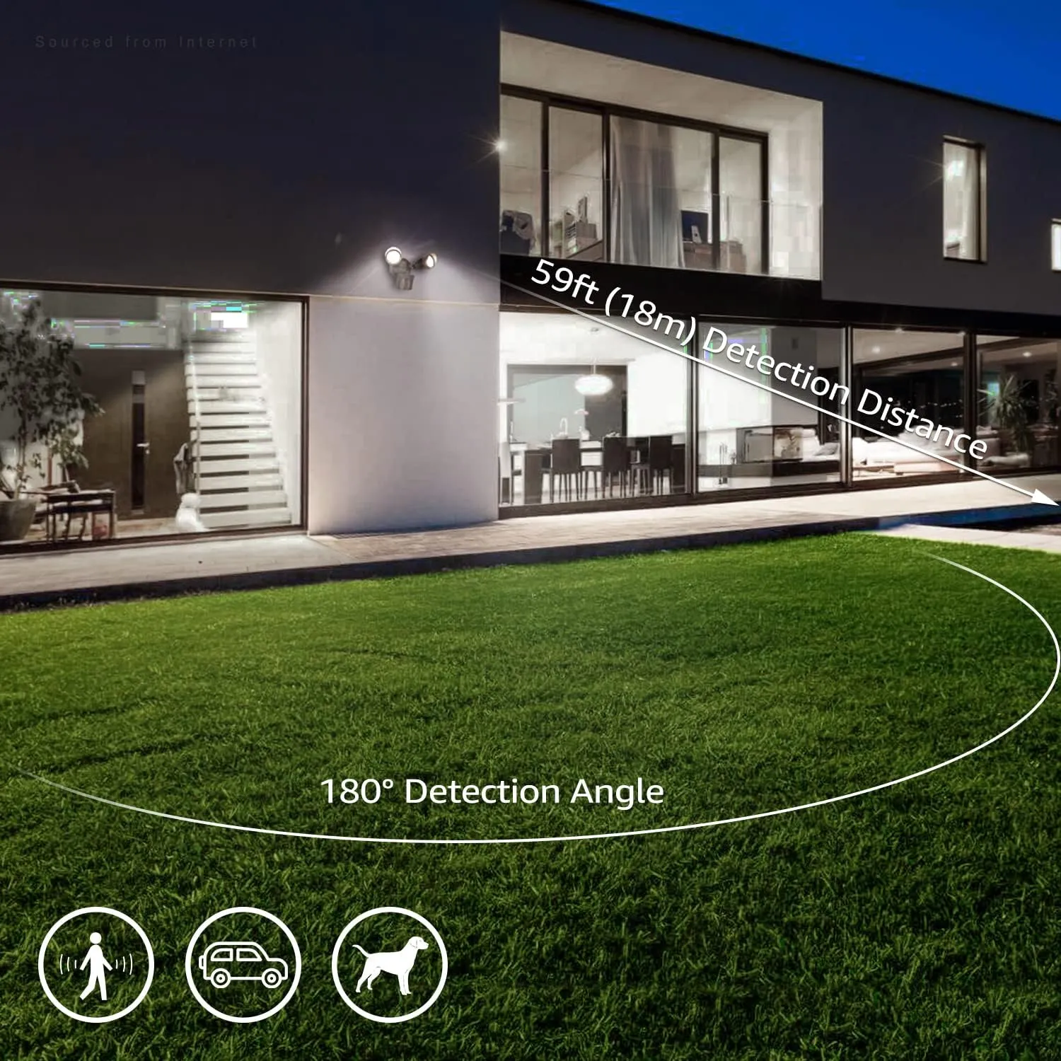 LEONLITE 3CCT LED Security Light, Motion Sensor Flood Lights Outdoor, Aluminum, 3 Modes Motion Detector Dusk to Dawn Switch Control, 3000K/4000K/5000K Selectable, IP65, Adjustable 2-Head, ETL, Bronze
