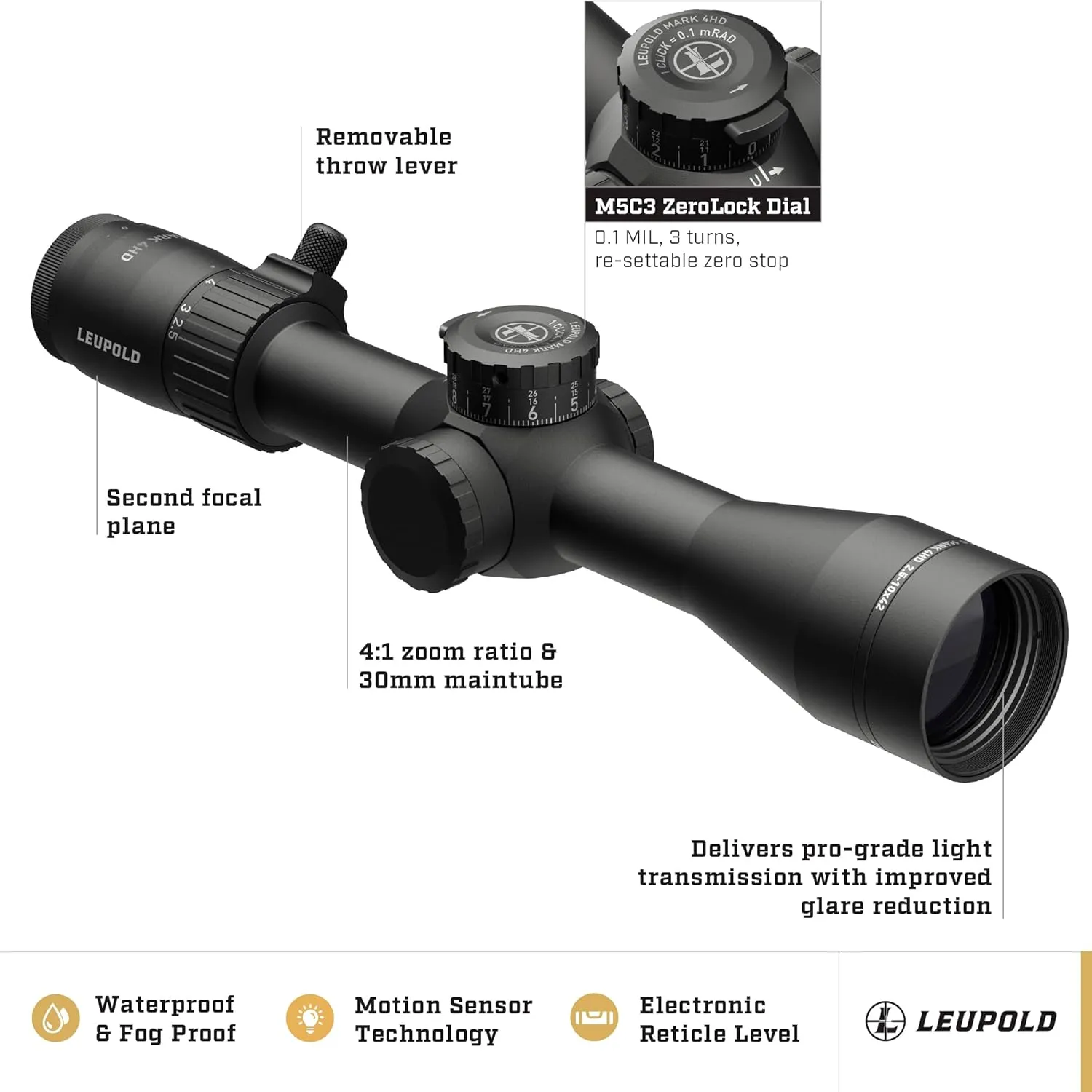 Leupold Mark 4HD 2.5-10x42 (30mm) Riflescope