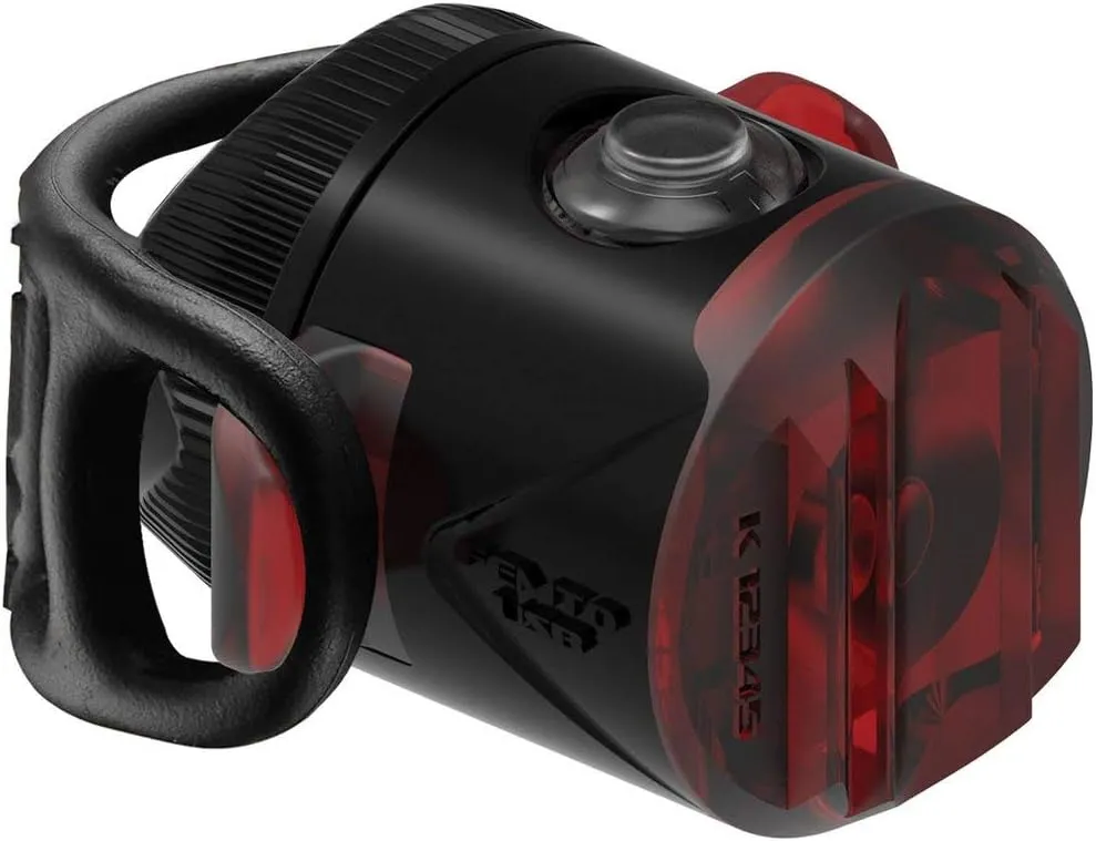 LEZYNE Femto USB Drive Bicycle Rechargeable IPX7 Waterproof Red LED Road Mountain Gravel Bike Rear Light w/Multiple Solid & Flash Modes | Silicone Rubber Mounting Strap Included, 5/15 Lumens