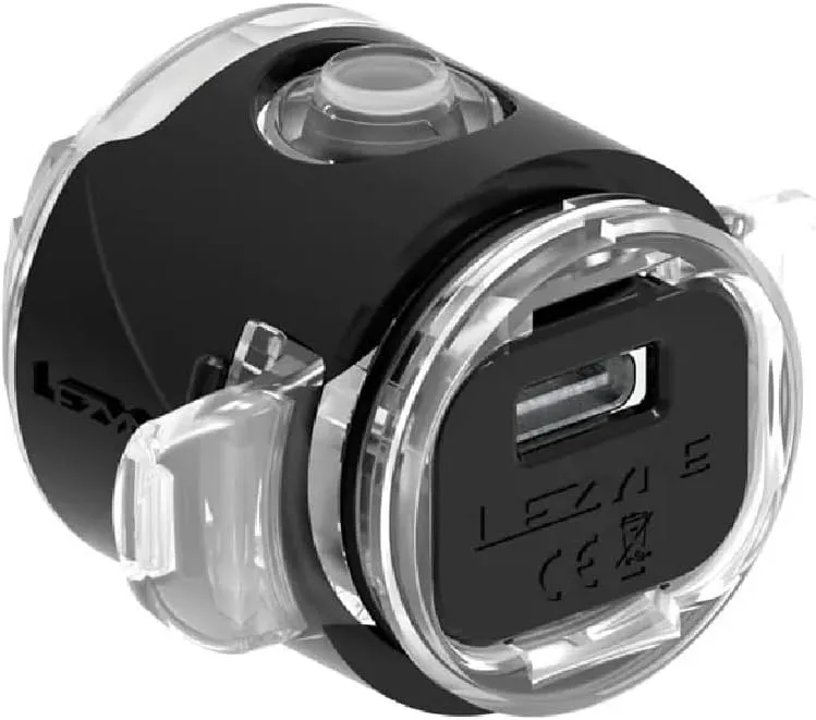 LEZYNE Femto USB Drive Front Bicycle Rechargeable IPX7 White LED Front Light w/Multiple Solid & Flash Modes | Versatile Silicone Rubber Mounting Strap Included, 50/15 Lumens
