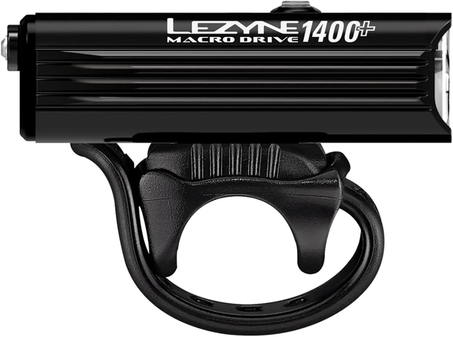 LEZYNE Macro Drive Bicycle USB Rechargeable IPX7 Waterproof 3 White LED Tri-Focus Optics Front Light w/ 4 Solid & 3 Flash Modes | Silicone Rubber Mounting Strap - 1400/1300 Lumens Options