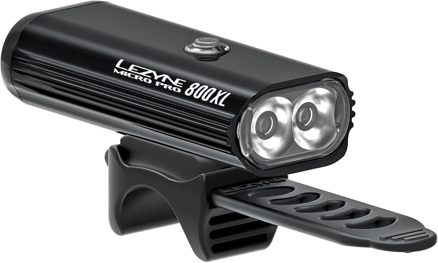 LEZYNE Micro Drive Pro Bicycle USB Rechargeable IPX7 White LED Front Light w/Multiple Solid & Flash Modes | Integrated Silicone Rubber Strap Mount - 800/1000 Lumens Options