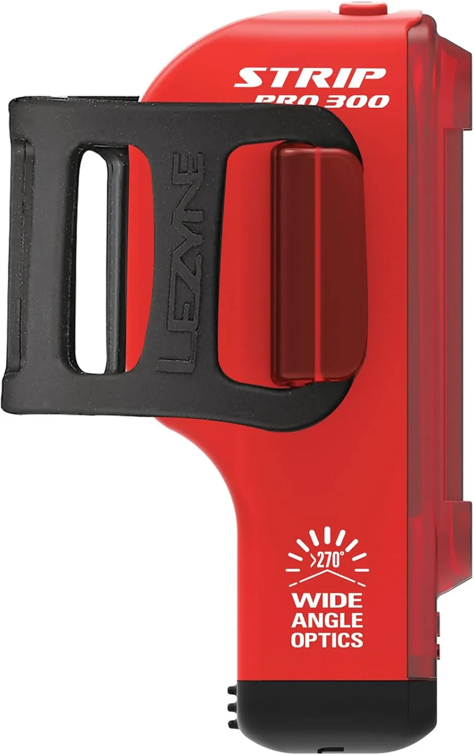 LEZYNE Strip Drive Pro Bicycle USB Rechargeable IPX7 Waterproof 270-Degree Visibility LED Rear Light w/Multiple Solid & Flash Modes | Silicone Rubber Mounting Strap Included - 300/400 Lumens Options