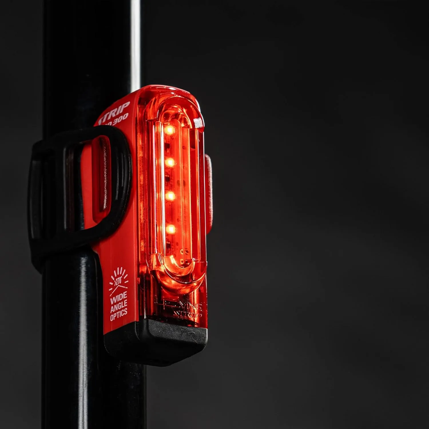 LEZYNE Strip Drive Pro Bicycle USB Rechargeable IPX7 Waterproof 270-Degree Visibility LED Rear Light w/Multiple Solid & Flash Modes | Silicone Rubber Mounting Strap Included - 300/400 Lumens Options