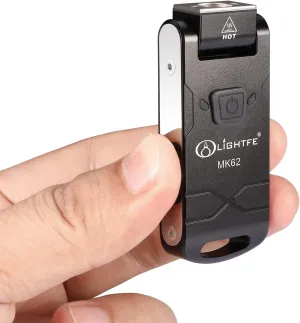 LIGHTFE Rechargeable Flashlight, 180° Rotation of Flash Light Head, 7 Light Modes with Battery Indicator, Mini Keychain LED Flashlight