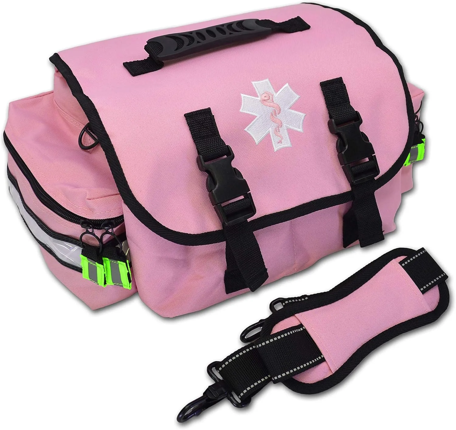 Lightning X Small First Responder EMT EMS Trauma Bag Stocked First Aid Fill Kit B (Pink)