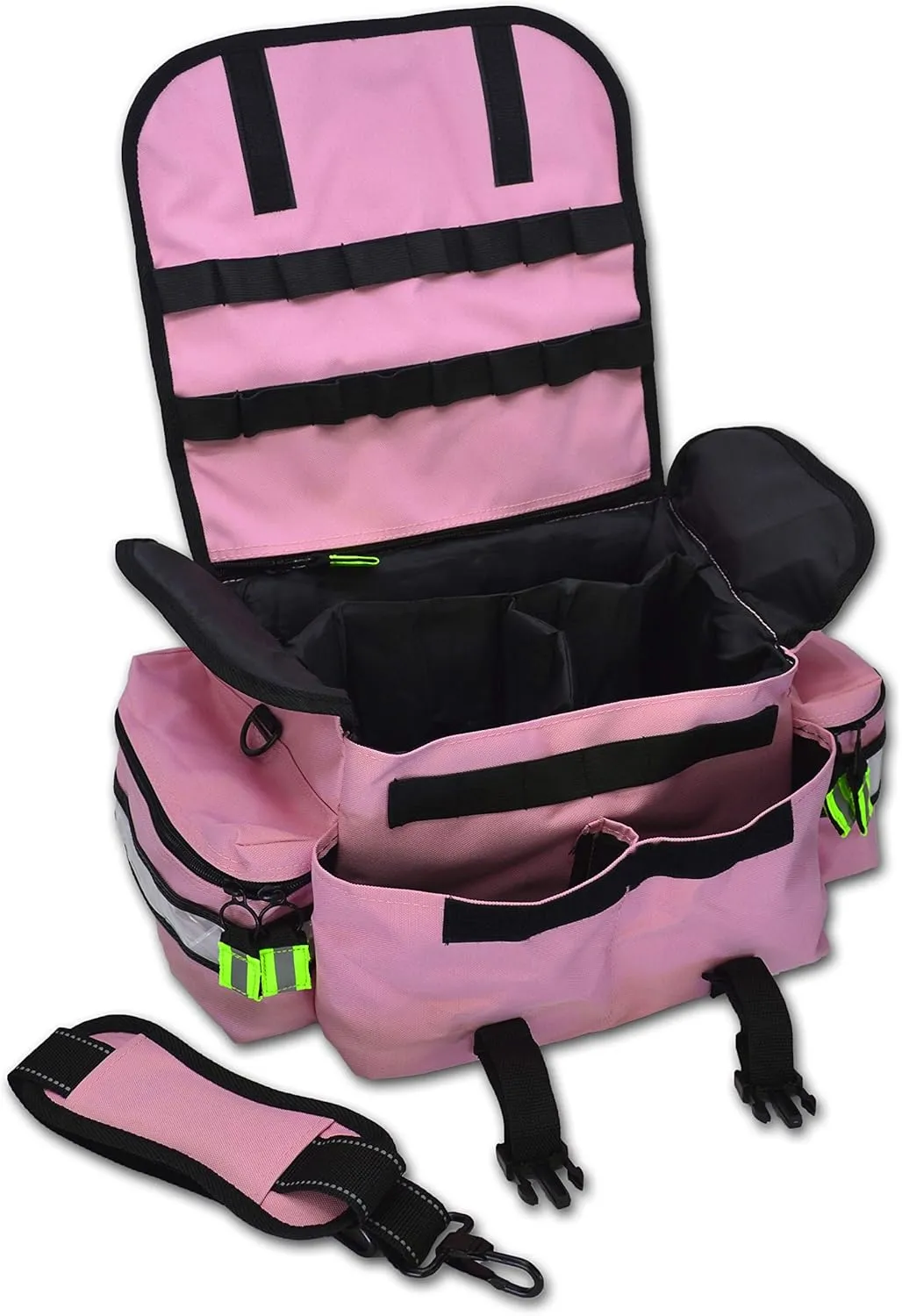 Lightning X Small First Responder EMT EMS Trauma Bag Stocked First Aid Fill Kit B (Pink)