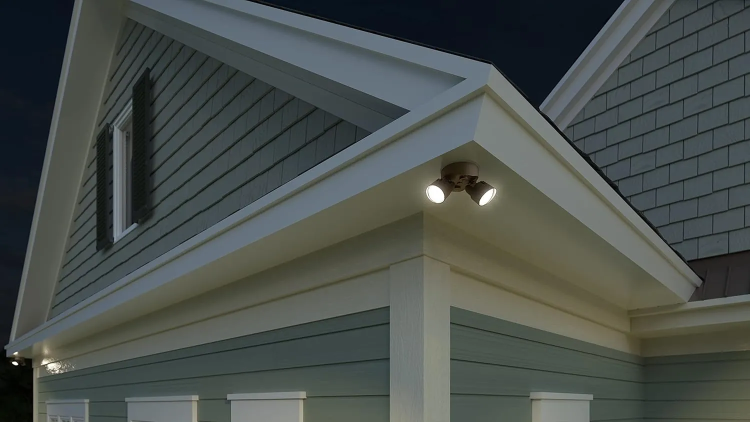 Lithonia Lighting HGX LED 2RH ALO 40K 120 PE DDB M2 HomeGuard Security Flood Lights 1750-2750 Lumens, 2-Light, Photocell Sensor, Dark Bronze