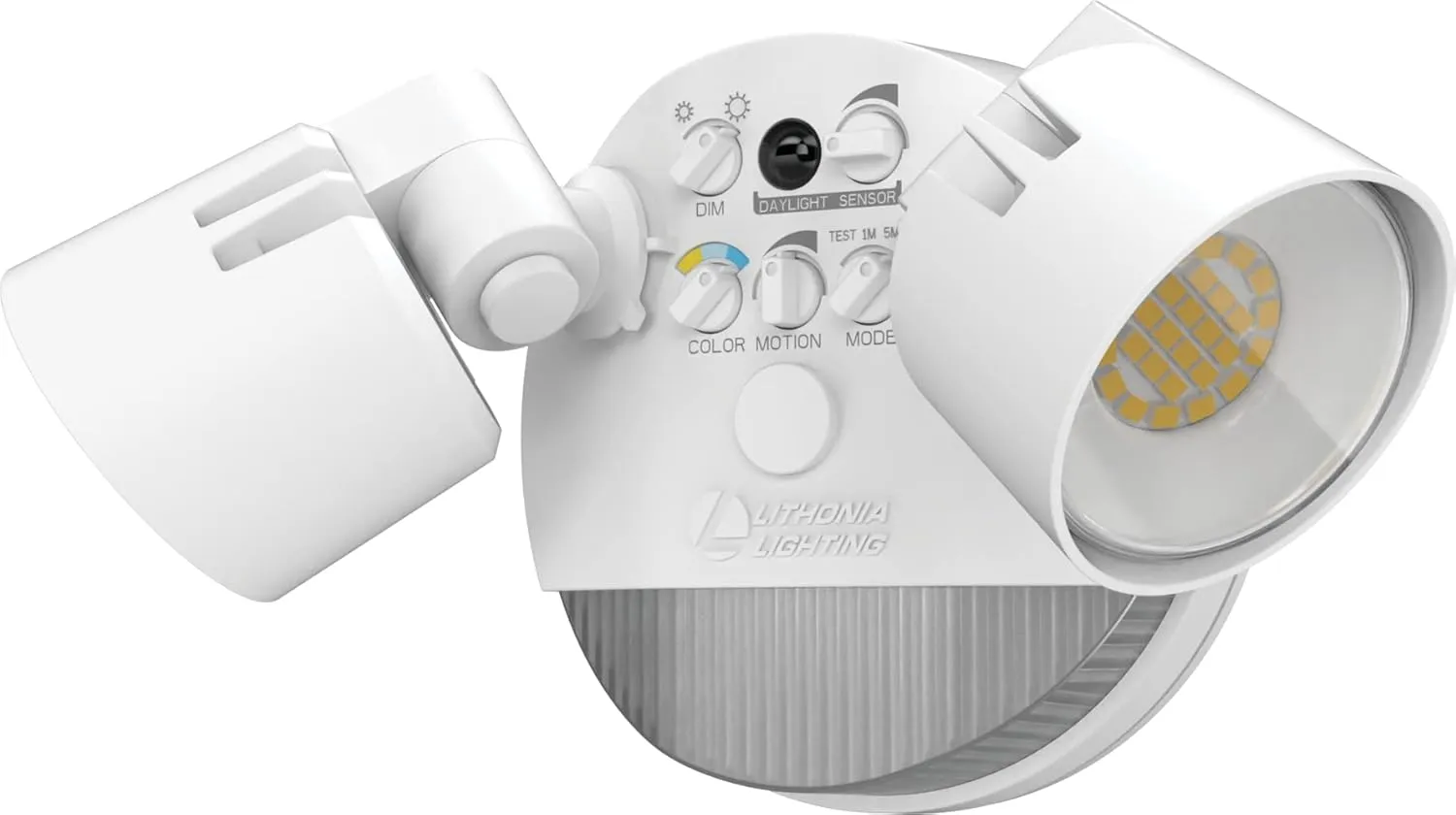 Lithonia Lighting HGX LED 2RH ALO SWW2 120 PIR WH M2 HomeGuard Security Flood Lights 2150-2600 Lumens, 2-Light, Photocell Sensor and Motion Detection, White