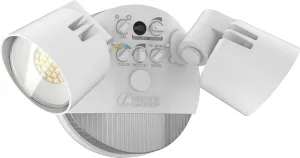 Lithonia Lighting HGX LED 2RH ALO SWW2 120 PIR WH M2 HomeGuard Security Flood Lights 2150-2600 Lumens, 2-Light, Photocell Sensor and Motion Detection, White