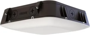 Lithonia Lighting Outdoor LED Canopy Light with Adjustable Lumen Output, Switchable Color Temperature 3000K/4000K/5000K, Photocell and Motion Sensor, Dark Bronze (CNY LED ALO SWW2 UVOLT PE PIR DDB M2)