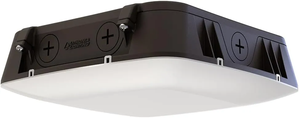 Lithonia Lighting Outdoor LED Canopy Light with Adjustable Lumen Output, Switchable Color Temperature 3000K/4000K/5000K, Photocell and Motion Sensor, Dark Bronze (CNY LED ALO SWW2 UVOLT PE PIR DDB M2)