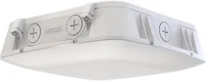 Lithonia Lighting Outdoor LED Canopy Light with Adjustable Lumen Output,Switchable Color Temperature 3000K/4000K/5000K, Photocell and Motion Sensor, White (CNY LED ALO SWW2 UVOLT PE PIR WH M2)