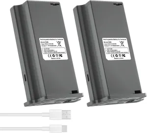 LP 2-Pack Rechargeable Lithium Battery Pack Trail Camera Battery 6000mah Compatible with Reveal Hunting Camera X, X Pro, Pro 3.0, X Gen 2.0 3.0, XB, SK 6000mAh Reveal Trail Hunting Camera Battery