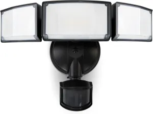 LUTEC 72W 7500LM LED Security Lights Motion Sensor Light Outdoor, 5000K Daylight, IP65 Waterproof, Dusk to Dawn, 3-Head Motion Detected Flood Light for Garage, Yard, Porch(Black)